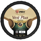 Оплётка на руль  PSV VEST (EXTRA) PLUS Fiber (Черный) 2XL