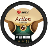 Оплетка на руль  PSV ACTION Fiber (Черный) L