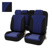 Чехлы PSV Graf Next (Черный-Синий/Ромб синий "Бабочка"), ВЕЛЮР + экокожа