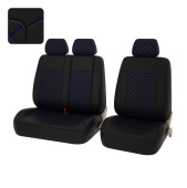 Чехлы PSV Elegant Next TRANSIT (Черный/Ромб Синий/отстрочка Синяя), экокожа