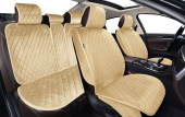 Накидки PSV 2D "PREMIUM" GTL Effect (Бежевый/отстрочка бежевая), комплект на весь салон