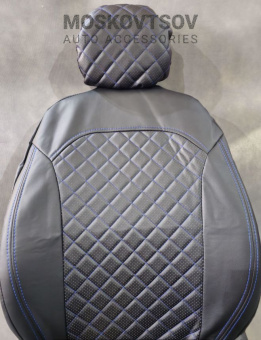 Drive экокожа черн-син