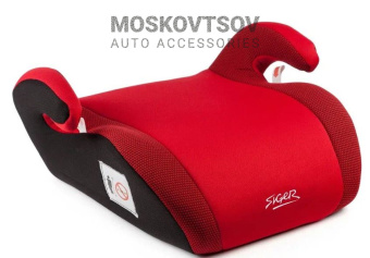Бустер детский 22-36кг. SIGER МякишПлюс красный, гр.III, 6-12 лет