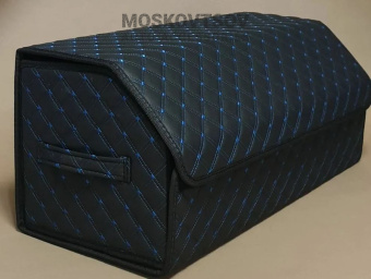 Органайзер черно-синий (70х30х30) Ромб Двойная строчка, на липучке